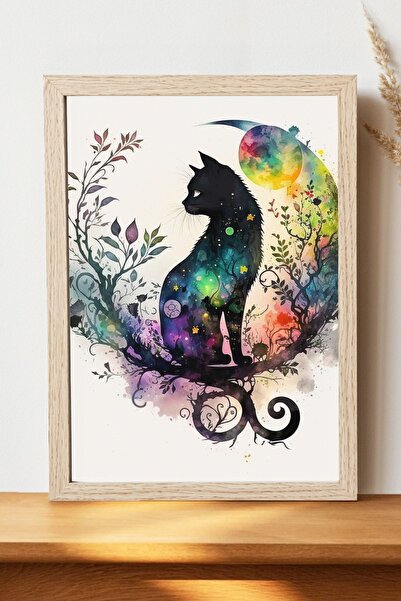 Luna Marissa Αφίσα γάτας - Αφίσα τοίχου από γυαλιστερό χαρτί χωρίς πλαίσιο