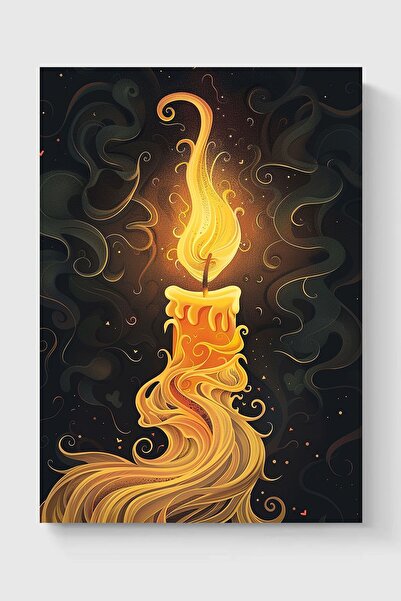 Luna Marissa Καλλιτεχνική αφίσα με κερί χωρίς πλαίσιο τοίχου