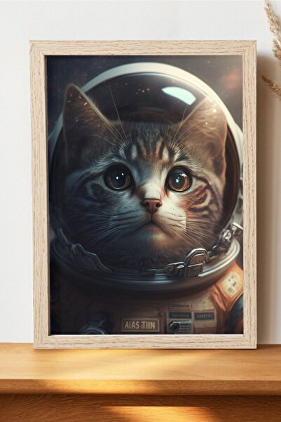 Luna Marissa Αφίσα Astronaut Cat - Ψηφιακή αφίσα τέχνης χωρίς πλαίσιο