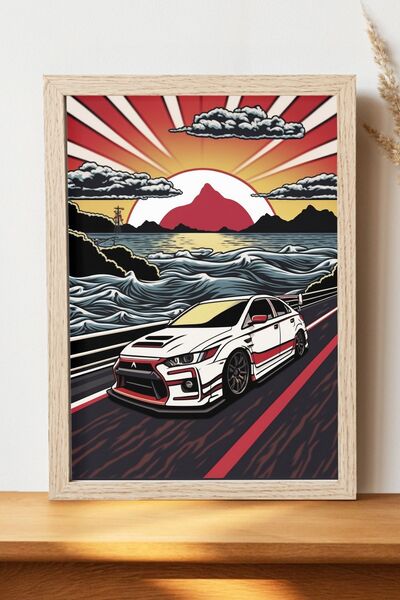 Luna Marissa Αφίσα Mitsubishi - Αφίσα αυτοκινήτου από γυαλιστερό χαρτί χωρίς πλαίσιο