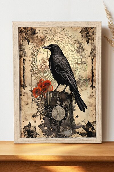 Luna Marissa Vintage αφίσα κορακιού - Αφίσα τοίχου από γυαλιστερό χαρτί χωρίς...