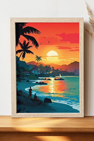 Luna Marissa Αφίσα τοπίων - Αφίσα τοίχου από γυαλιστερό χαρτί χωρίς πλαίσιο