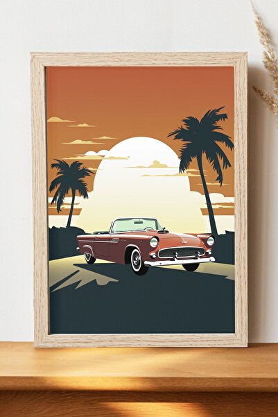 Luna Marissa Vintage αφίσα αυτοκινήτου - Αφίσα αυτοκινήτου από γυαλιστερό χαρ...