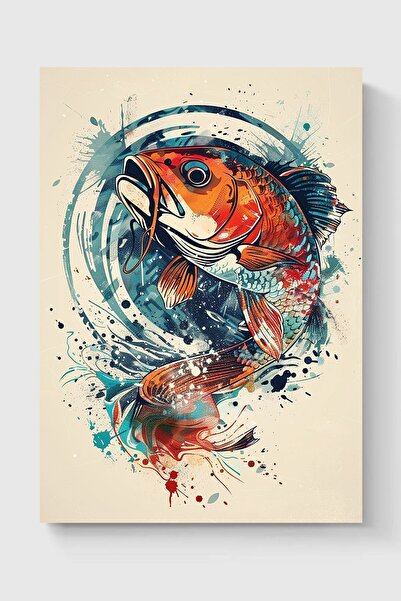 Luna Marissa Καλλιτεχνική αφίσα ψαριών χωρίς πλαίσιο τοίχου