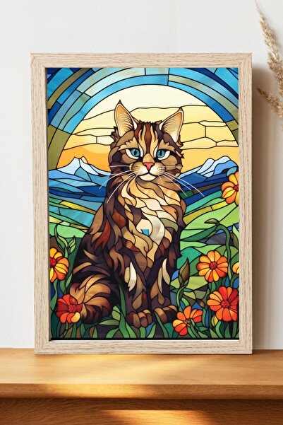 Luna Marissa Αφίσα γάτας - Αφίσα τοίχου από γυαλιστερό χαρτί χωρίς πλαίσιο