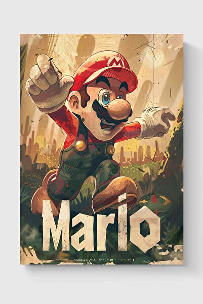 Luna Marissa Ρετρό αφίσα Mario χωρίς πλαίσιο τοίχου