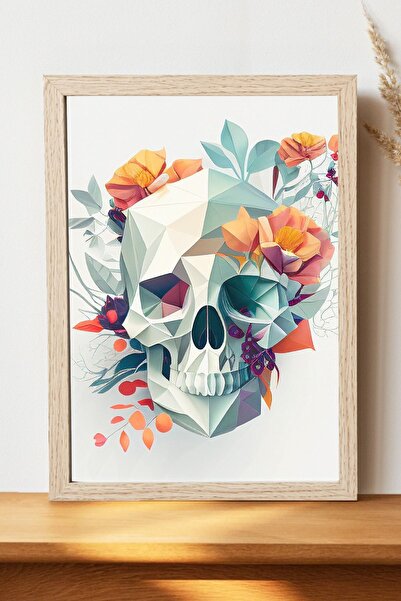 Luna Marissa Αφίσα Skull - Αφίσα τοίχου από γυαλιστερό χαρτί χωρίς πλαίσιο