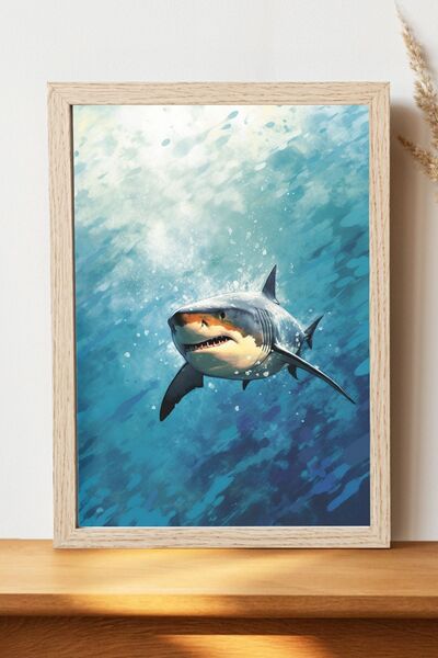 Luna Marissa Αφίσα καρχαρία - Αφίσα τοίχου από γυαλιστερό χαρτί χωρίς πλαίσιο