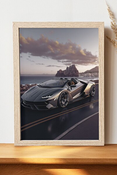 Luna Marissa Αφίσα Lambo Landscape - Αφίσα αυτοκινήτου από γυαλιστερό χαρτί χ...