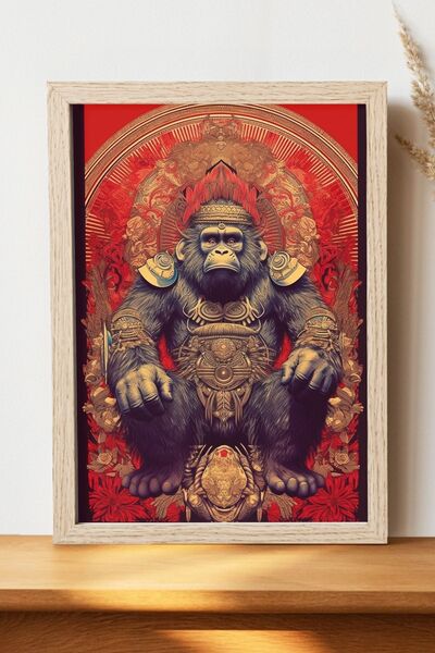 Luna Marissa Αφίσα Gorilla - Αφίσα ψηφιακής τέχνης από γυαλιστερό χαρτί χωρίς...