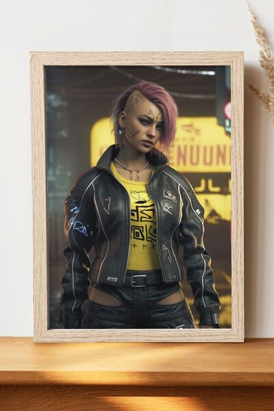 Luna Marissa Αφίσα Cyberpunk - Αφίσα τοίχου από γυαλιστερό χαρτί χωρίς πλαίσιο