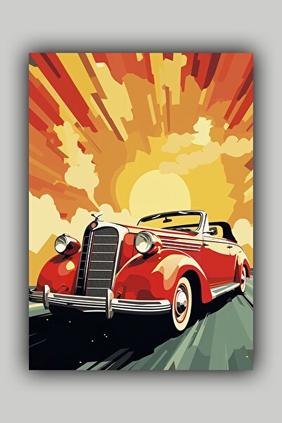 Luna Marissa Αφίσα τοίχου χωρίς πλαίσιο με αφίσα αυτοκινήτου Pop Art Vintage
