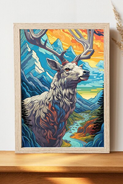 Luna Marissa Αφίσα ελαφιών - Αφίσα τοίχου από γυαλιστερό χαρτί χωρίς πλαίσιο