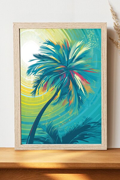 Luna Marissa Πολύχρωμη αφίσα παλάμης - Αφίσα τοίχου από γυαλιστερό χαρτί χωρί...