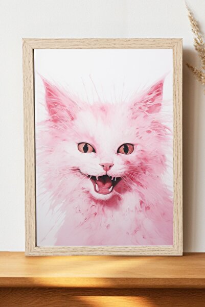 Luna Marissa Αφίσα Angry Cat - Αφίσα τοίχου από γυαλιστερό χαρτί χωρίς πλαίσιο