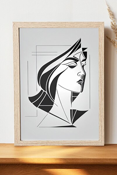 Luna Marissa Αφίσα με μίνιμαλιστικό σχέδιο γυναικείου προσώπου - Διακοσμητική...