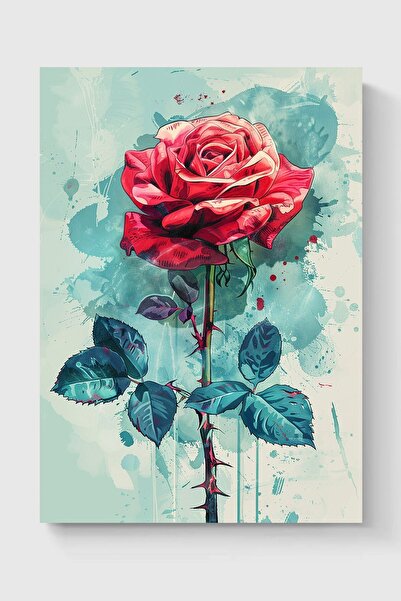 Luna Marissa Αφίσα με κόκκινο τριαντάφυλλο χωρίς πλαίσιο
