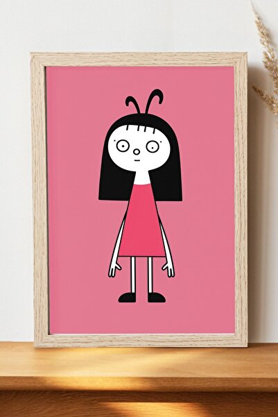 Luna Marissa Αφίσα Minimal Girl - Αφίσα τοίχου από γυαλιστερό χαρτί χωρίς πλα...