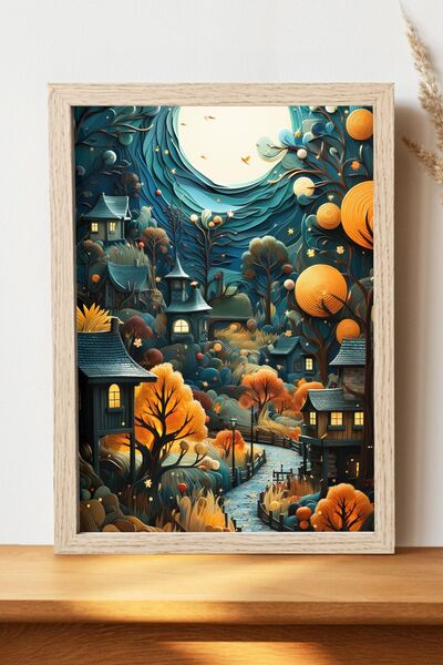 Luna Marissa Αφίσα τοπίων - Αφίσα τοίχου από γυαλιστερό χαρτί χωρίς πλαίσιο