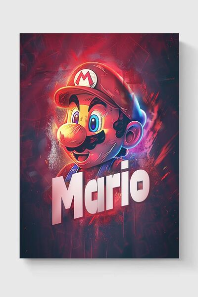 Luna Marissa Ρετρό αφίσα Mario χωρίς πλαίσιο τοίχου