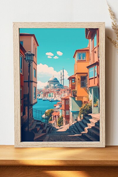 Luna Marissa Vintage αφίσα της Κωνσταντινούπολης - Αφίσα τοίχου από γυαλιστερ...