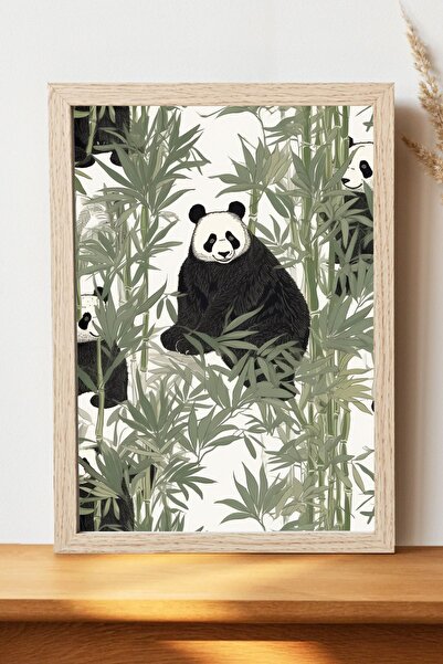 Luna Marissa Αφίσα Panda - Αφίσα τοίχου από γυαλιστερό χαρτί χωρίς πλαίσιο