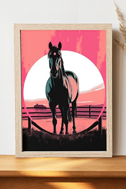 Luna Marissa Μινιμαλιστική αφίσα με άλογα - Αφίσα ψηφιακής τέχνης από γυαλιστ...