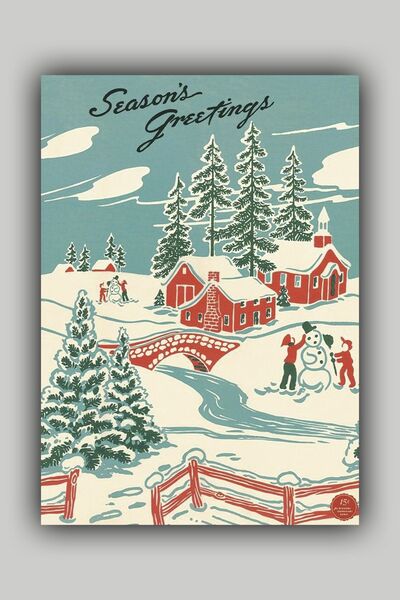 Luna Marissa Πρωτοχρονιάτικη vintage αφίσα - Αφίσα τοίχου χωρίς πλαίσιο