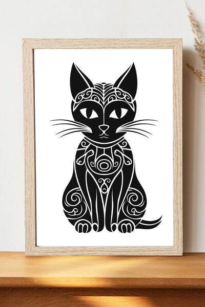 Luna Marissa Αφίσα γάτας - Αφίσα τοίχου από γυαλιστερό χαρτί χωρίς πλαίσιο