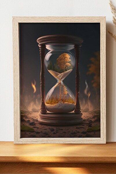 Luna Marissa Sanatsal Kum Saati Poster - Çerçevesiz Dekoratif Poster