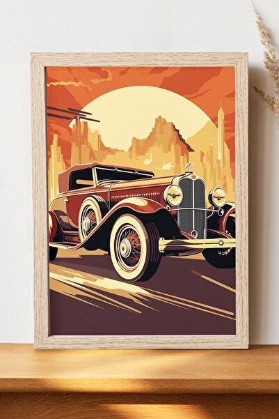 Luna Marissa Vintage αφίσα αυτοκινήτου - Αφίσα αυτοκινήτου από γυαλιστερό χαρ...