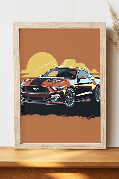 Luna Marissa Αφίσα Mustang - Αφίσα αυτοκινήτου από γυαλιστερό χαρτί χωρίς πλα...