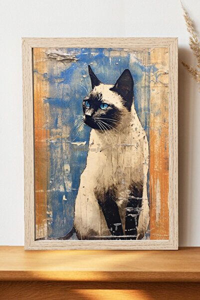 Luna Marissa Αφίσα σιαμέζης γάτας - Αφίσα τοίχου από γυαλιστερό χαρτί χωρίς π...