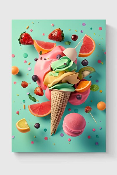 Luna Marissa Καλλιτεχνική αφίσα παγωτού χωρίς πλαίσιο τοίχου