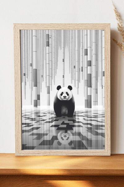 Luna Marissa Αφίσα Panda - Αφίσα τοίχου από γυαλιστερό χαρτί χωρίς πλαίσιο