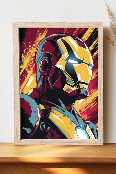 Luna Marissa Αφίσα κόμικ Iron Man - Αφίσα ψηφιακής τέχνης από χοντρό χαρτί χω...