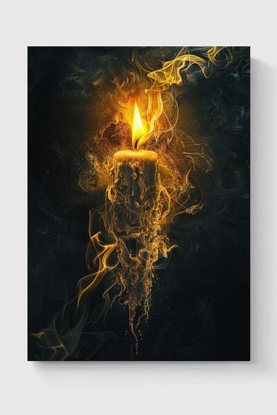 Luna Marissa Καλλιτεχνική αφίσα με κερί χωρίς πλαίσιο τοίχου