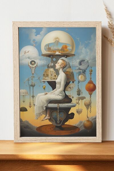 Luna Marissa Συμβολική τέχνη αφίσα - Ψηφιακή αφίσα τέχνης από χοντρό χαρτί χω...