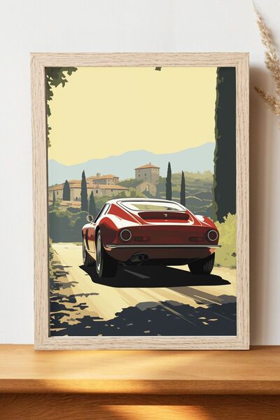 Luna Marissa Vintage αφίσα αυτοκινήτου - Αφίσα αυτοκινήτου από γυαλιστερό χαρ...