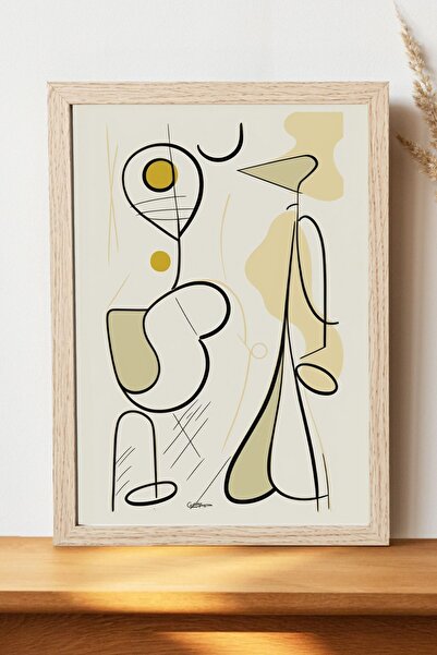 Luna Marissa Αφίσα μοντέρνων γραμμών - Χοντρό χαρτί χωρίς πλαίσιο, ψηφιακή δι...