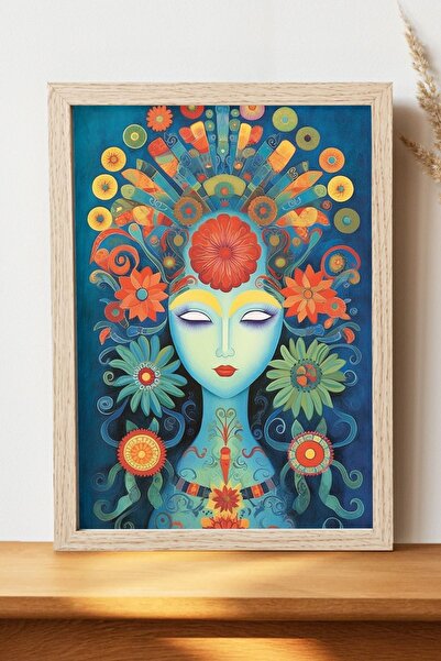 Luna Marissa Γυναικεία αφίσα με λουλούδια - Αφίσα τοίχου από γυαλιστερό χαρτί...