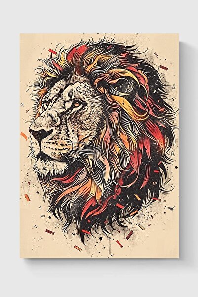 Luna Marissa Καλλιτεχνική αφίσα λιονταριού χωρίς πλαίσιο τοίχου