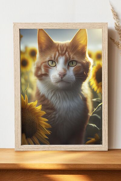 Luna Marissa Αφίσα γάτας - Αφίσα ψηφιακής τέχνης από χοντρό χαρτί χωρίς πλαίσιο