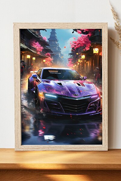 Luna Marissa Φουτουριστική αφίσα αυτοκινήτου - Αφίσα τοίχου από γυαλιστερό χα...