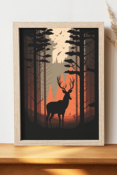 Luna Marissa Αφίσα ελαφιών - Αφίσα τοίχου από γυαλιστερό χαρτί χωρίς πλαίσιο