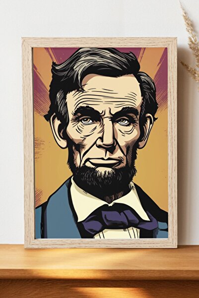 Luna Marissa Αφίσα Abraman Lincoln - Αφίσα ψηφιακής τέχνης από χοντρό χαρτί χ...
