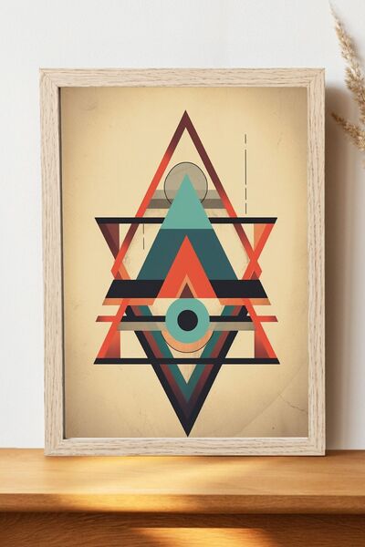 Luna Marissa Γεωμετρική αφίσα - Αφίσα τοίχου από γυαλιστερό χαρτί χωρίς πλαίσιο