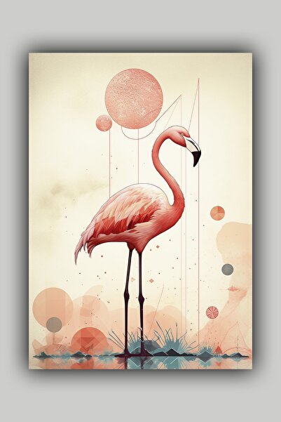 Luna Marissa Απλή αφίσα με φλαμίνγκο χωρίς πλαίσιο