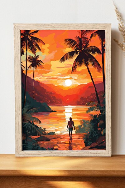 Luna Marissa Αφίσα τοπίων - Αφίσα τοίχου από γυαλιστερό χαρτί χωρίς πλαίσιο