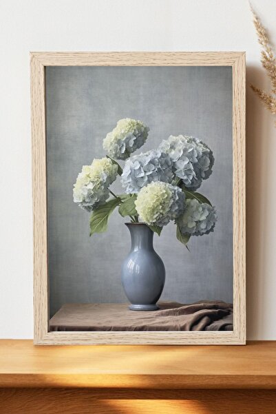 Luna Marissa Çiçekli Vazo Poster - Çerçevesiz Parlak Kağıt Duvar Posteri